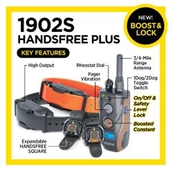 Dogtra - 1902S Handsfree Plus Boost & Lock - 3/4 Mile - Remote Training Collar 8 Dogtra - 1902S Handsfree Plus Boost & Lock - 3/4 Mile - Remote Training Collar -PetSafe Store Dogtra1902SHandsfreePlusB LRemoteTrainingCollarKeyFeatures