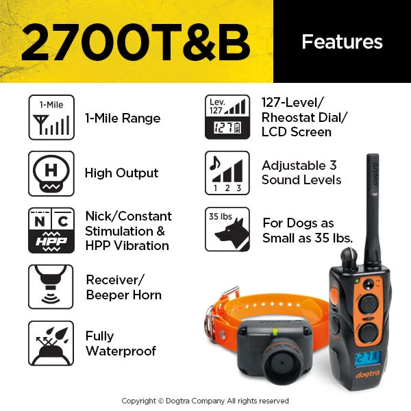 Dogtra - 2700T&B - Training And Beeper - 1 Mile - Remote Training Collar 2 Dogtra - 2700T&B - Training And Beeper - 1 Mile - Remote Training Collar - Image 2