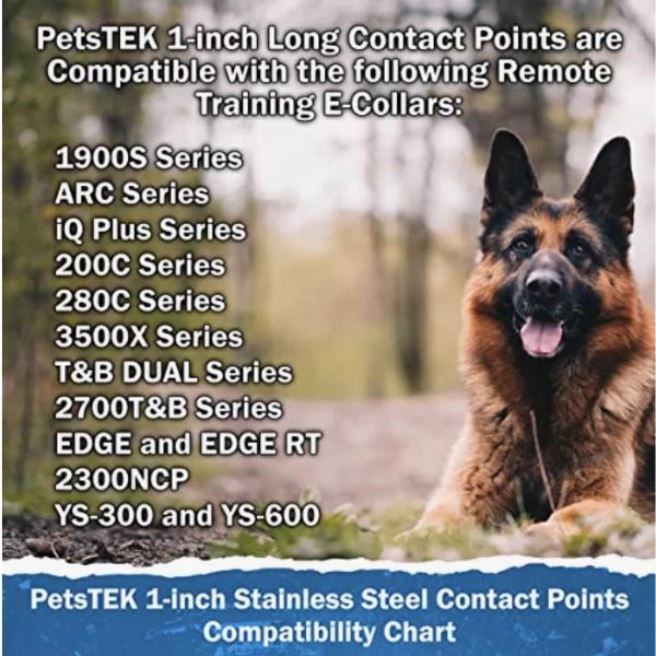 PetsTEK - Contact Points 1" - Compatible With Dogtra E-Collars 2 PetsTEK - Contact Points 1" - Compatible With Dogtra E-Collars - Image 2