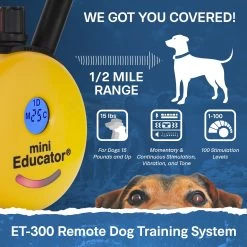 Mini Educator ET-300 Remote Dog Training Collar By E-Collar Technologies - Yellow Remote 13 Mini Educator ET-300 Remote Dog Training Collar By E-Collar Technologies - Yellow Remote -PetSafe Store e collar technologies et 300 remote training collar range fdfc7f57 1103 4e93 889f 19cd74526fef