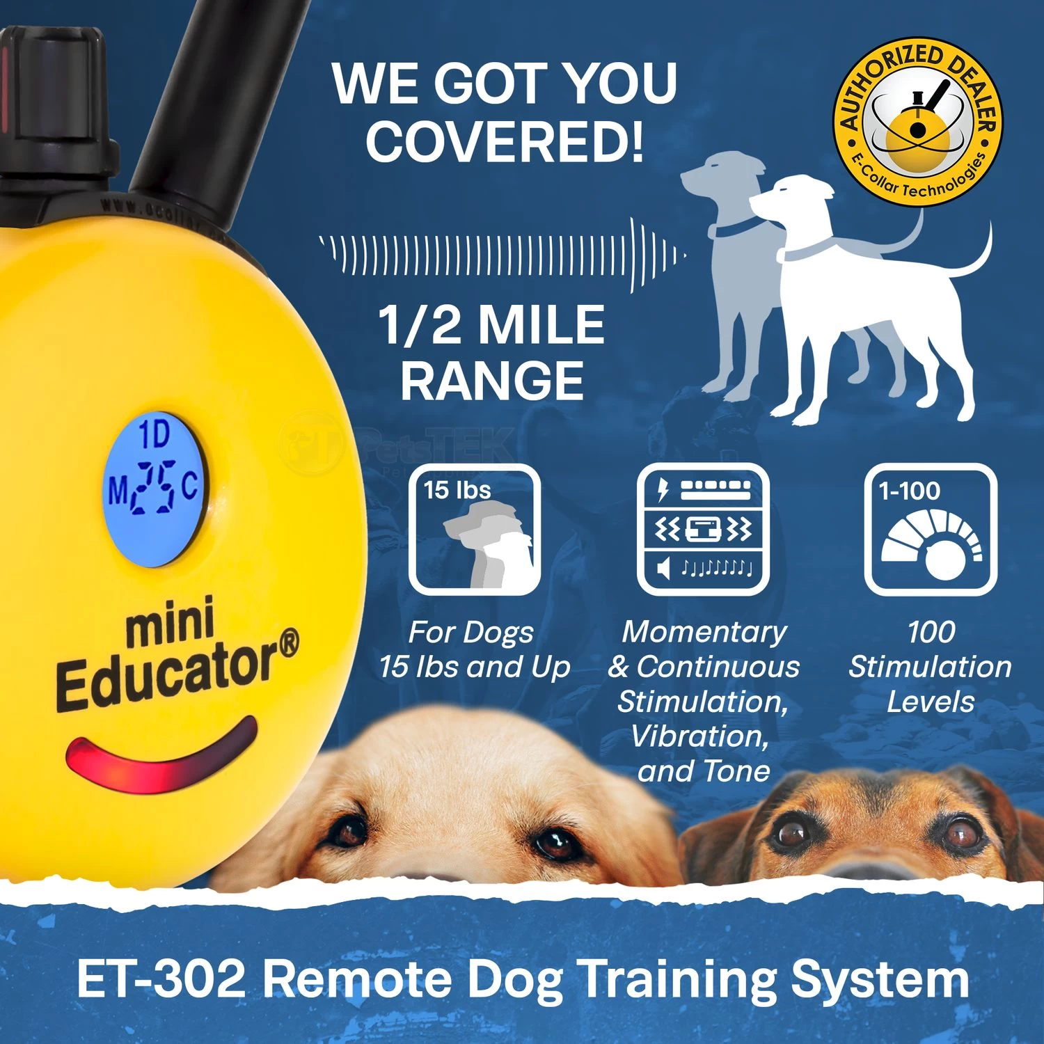 Mini Educator ET-302 Remote Dog Training Collar Yellow By E-Collar Technologies 4 Mini Educator ET-302 Remote Dog Training Collar Yellow By E-Collar Technologies - Image 4