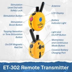 Mini Educator ET-302 Remote Dog Training Collar Yellow By E-Collar Technologies 6 Mini Educator ET-302 Remote Dog Training Collar Yellow By E-Collar Technologies -PetSafe Store e collar technologies et 302 2 dog remote transmitter features