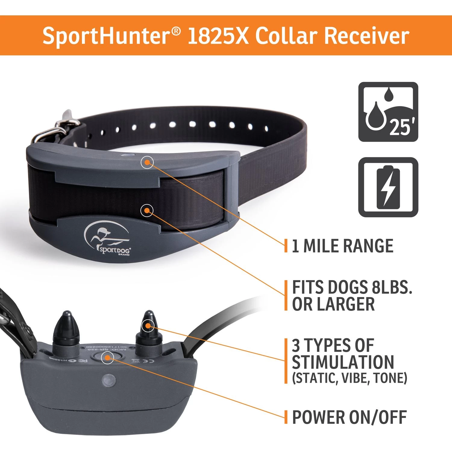 SportDOG - SD-1825X - SportHunter 1825X - 1 Mile - Remote Training Collar 2 SportDOG - SD-1825X - SportHunter 1825X - 1 Mile - Remote Training Collar - Image 2