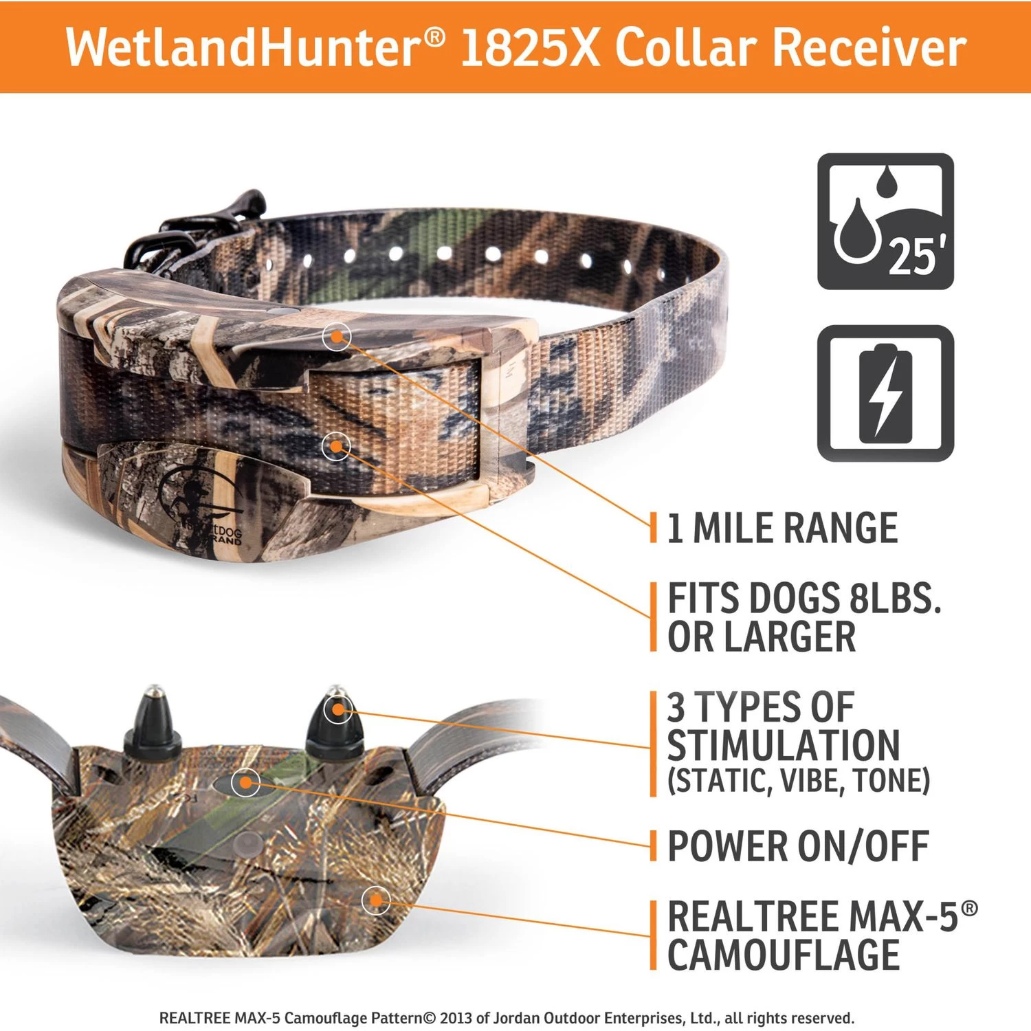 SportDOG - SD-1825XCamo - Wetlandhunter 1825X - 1 Mile - Remote Training Collar 2 SportDOG - SD-1825XCamo - Wetlandhunter 1825X - 1 Mile - Remote Training Collar - Image 2