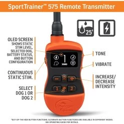 SportDog - SD-575E - SportTrainer 575 - Orange - 500 Yards - Remote Training Collar 10 SportDog - SD-575E - SportTrainer 575 - Orange - 500 Yards - Remote Training Collar -PetSafe Store sportdog sd 575e sporttrainer remote training collar transmitter features