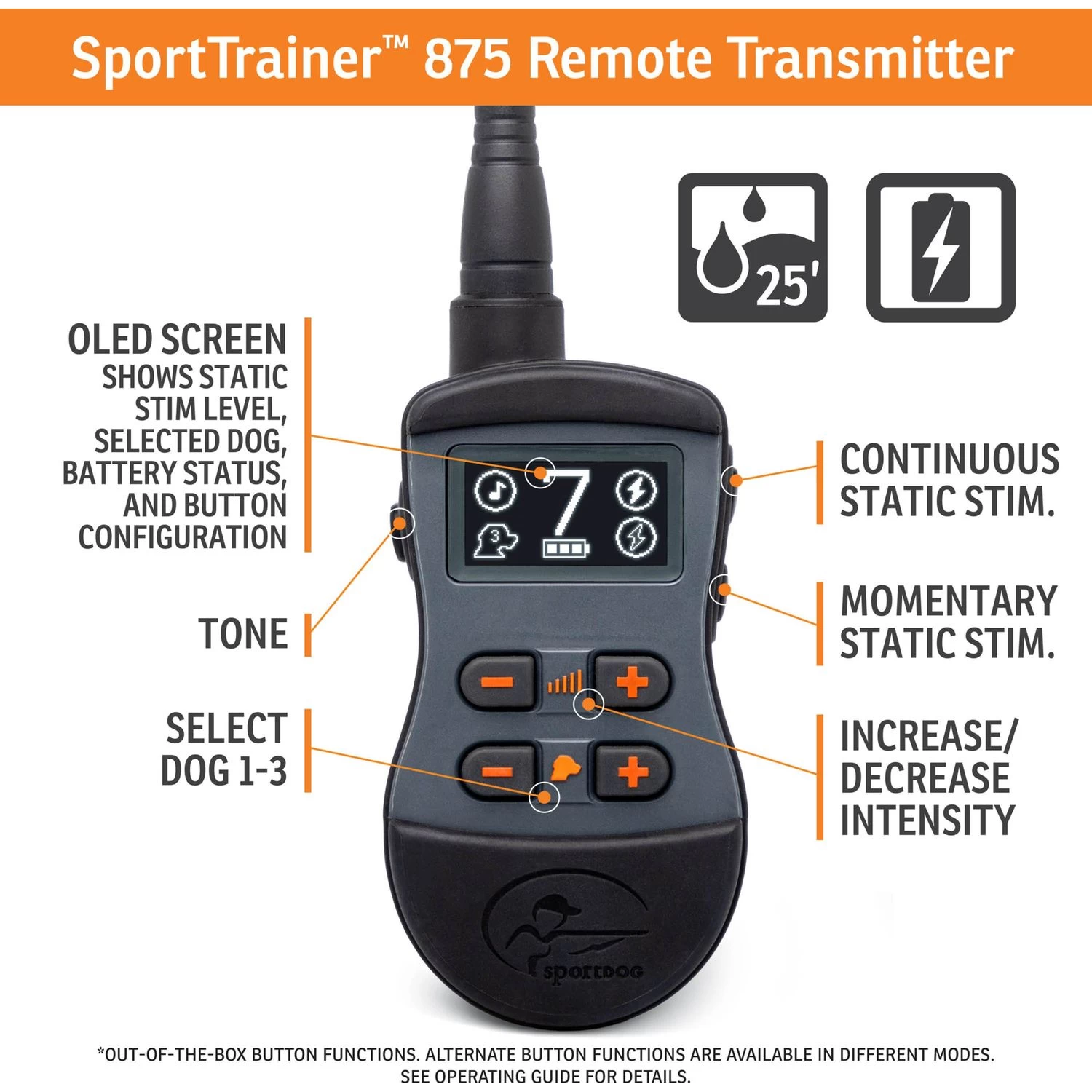 SportDOG - SD-875 - SportTrainer 875 - Black - 1/2 Mile - Remote Training Collar 3 SportDOG - SD-875 - SportTrainer 875 - Black - 1/2 Mile - Remote Training Collar - Image 3