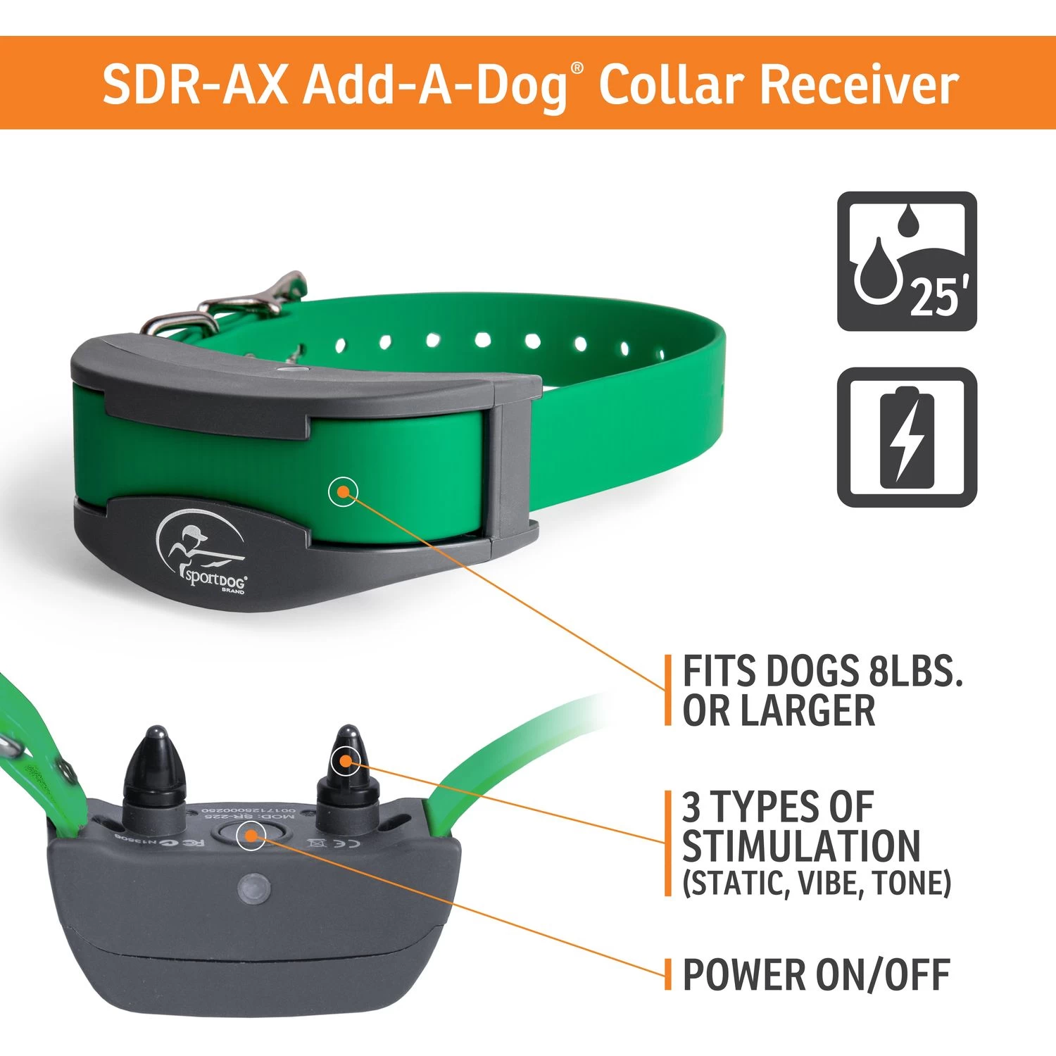 SportDOG - SDR-AX - SPORTHUNTER 1225X/1825X ADD-A-DOG COLLAR - Additional Collar 2 SportDOG - SDR-AX - SPORTHUNTER 1225X/1825X ADD-A-DOG COLLAR - Additional Collar - Image 2